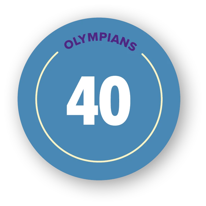 40 Olympians.
